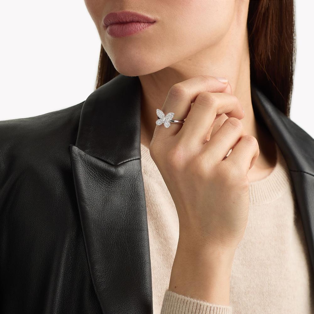Graff Fragrances Pavé Butterfly Diamond Small Ring