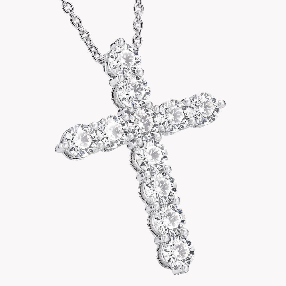 Graff Fragrances Round Diamond Cross Large Pendant