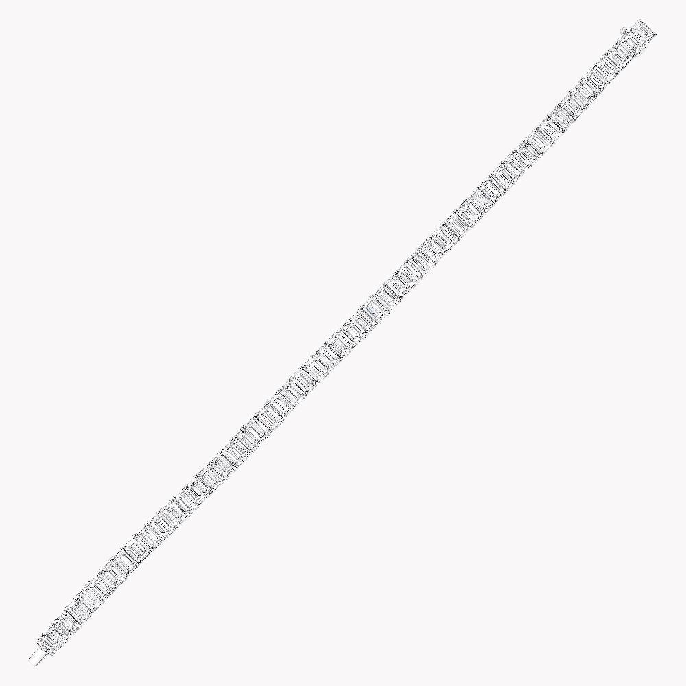 Graff Fragrances Slim Emerald Cut Diamond Bracelet