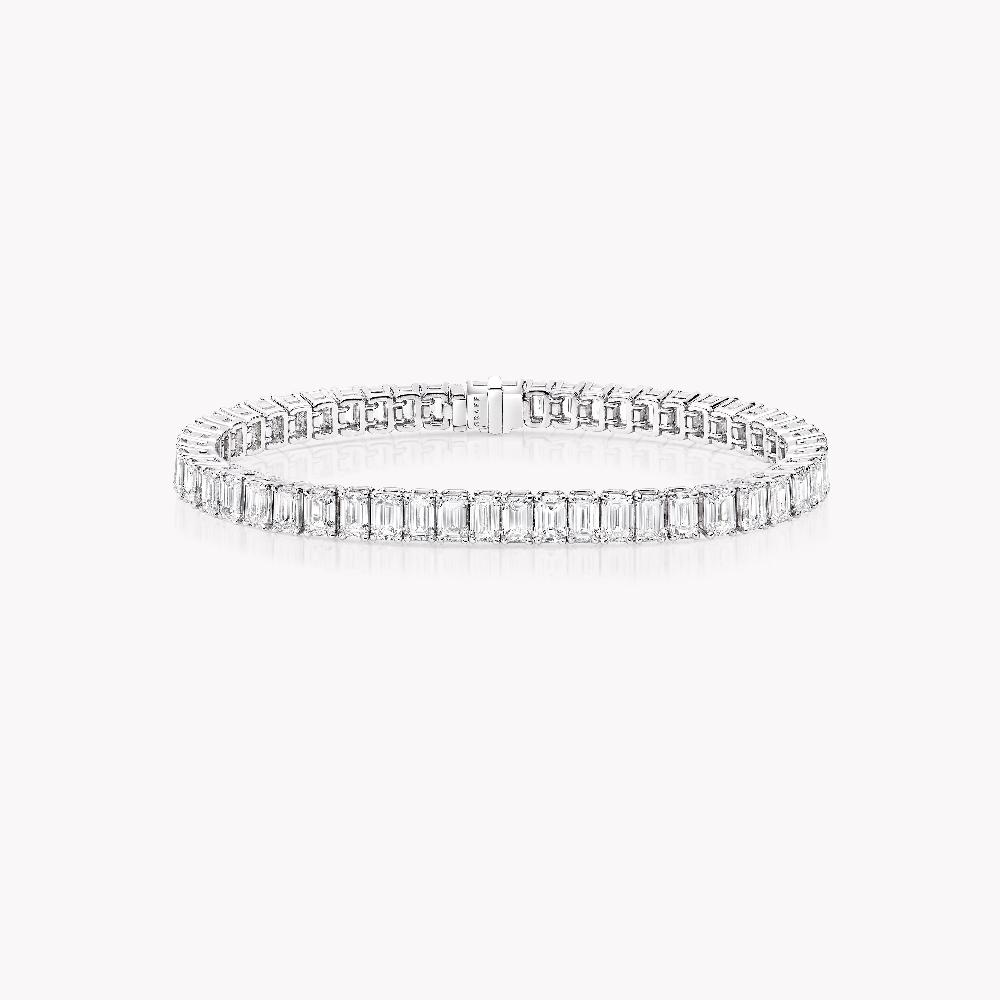 graff fragrances Slim Emerald Cut Diamond Bracelet