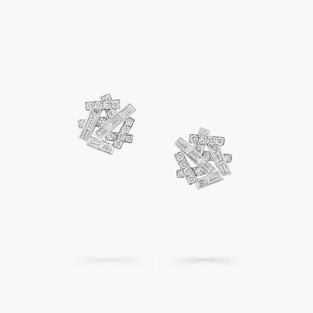 graff fragrances Threads Diamond Stud Earrings