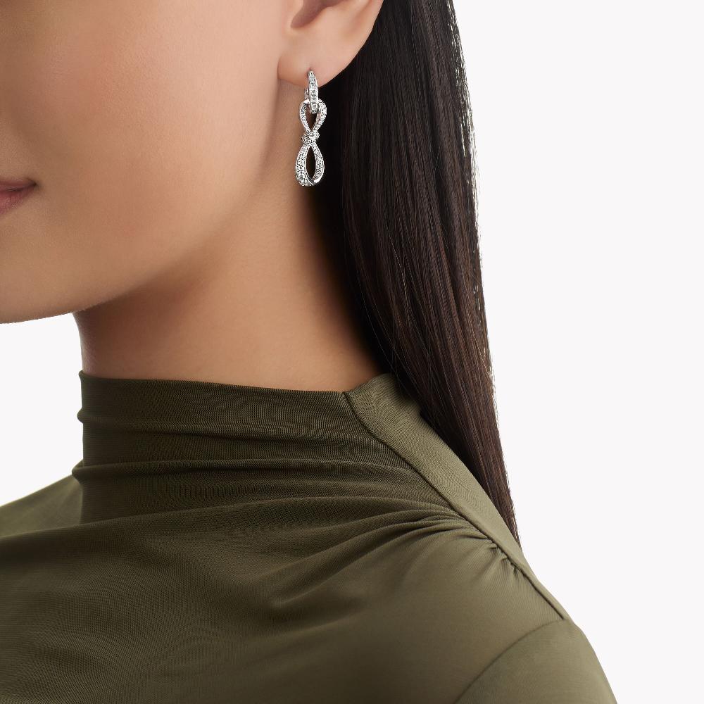 Graff Fragrances Tilda's Bow Diamond Link Earrings