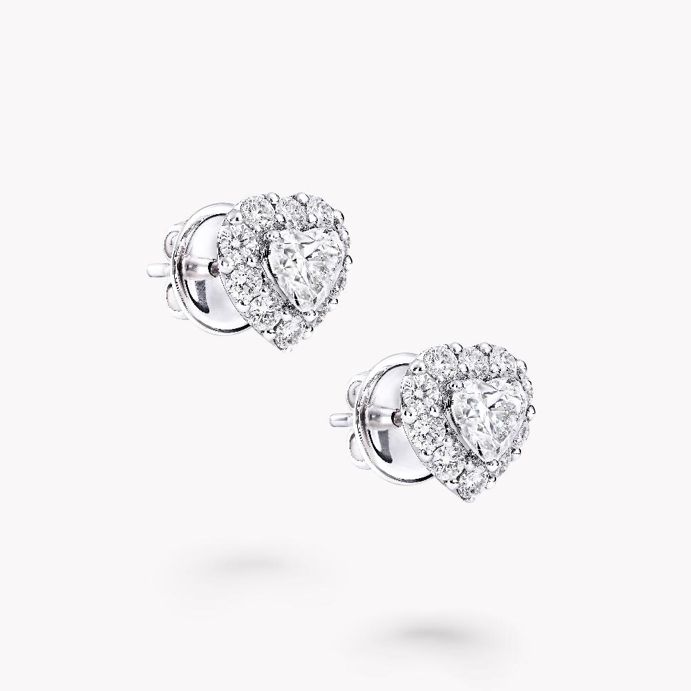 Graff Fragrances Icon Heart Shape Diamond Stud Earrings