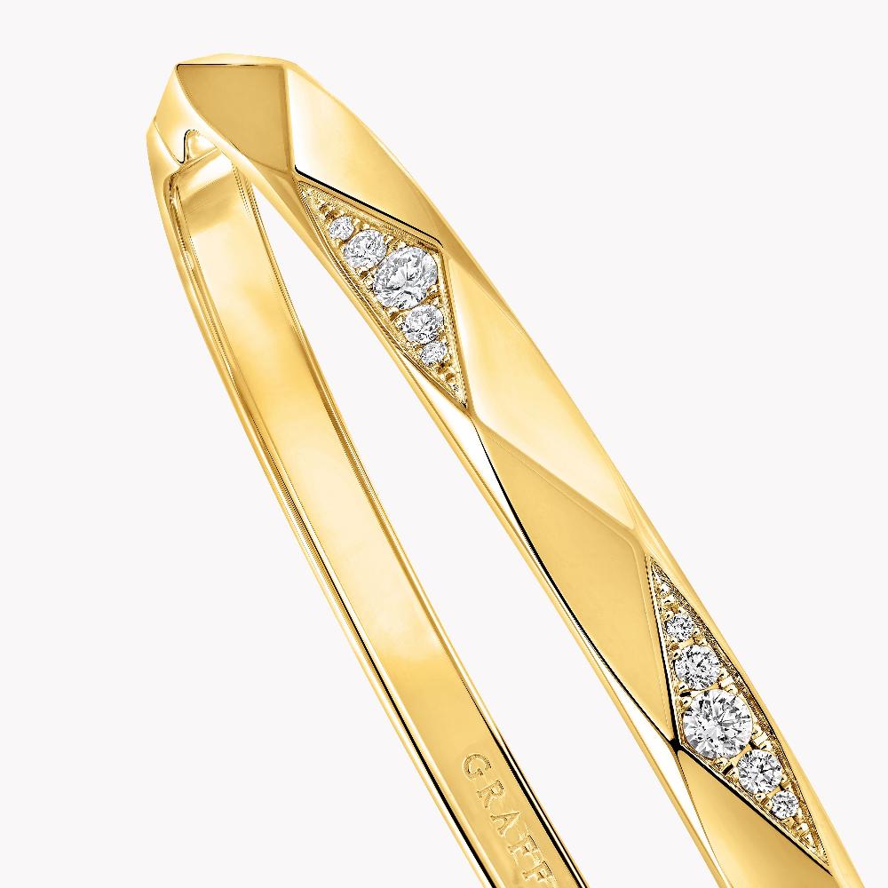 Graff Fragrances Laurence Graff Signature Faceted Pavé Diamond Bangle