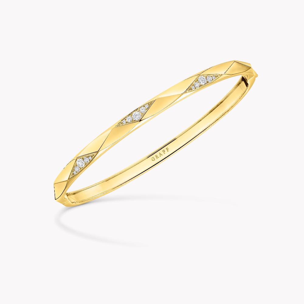graff fragrances Laurence Graff Signature Faceted Pavé Diamond Bangle