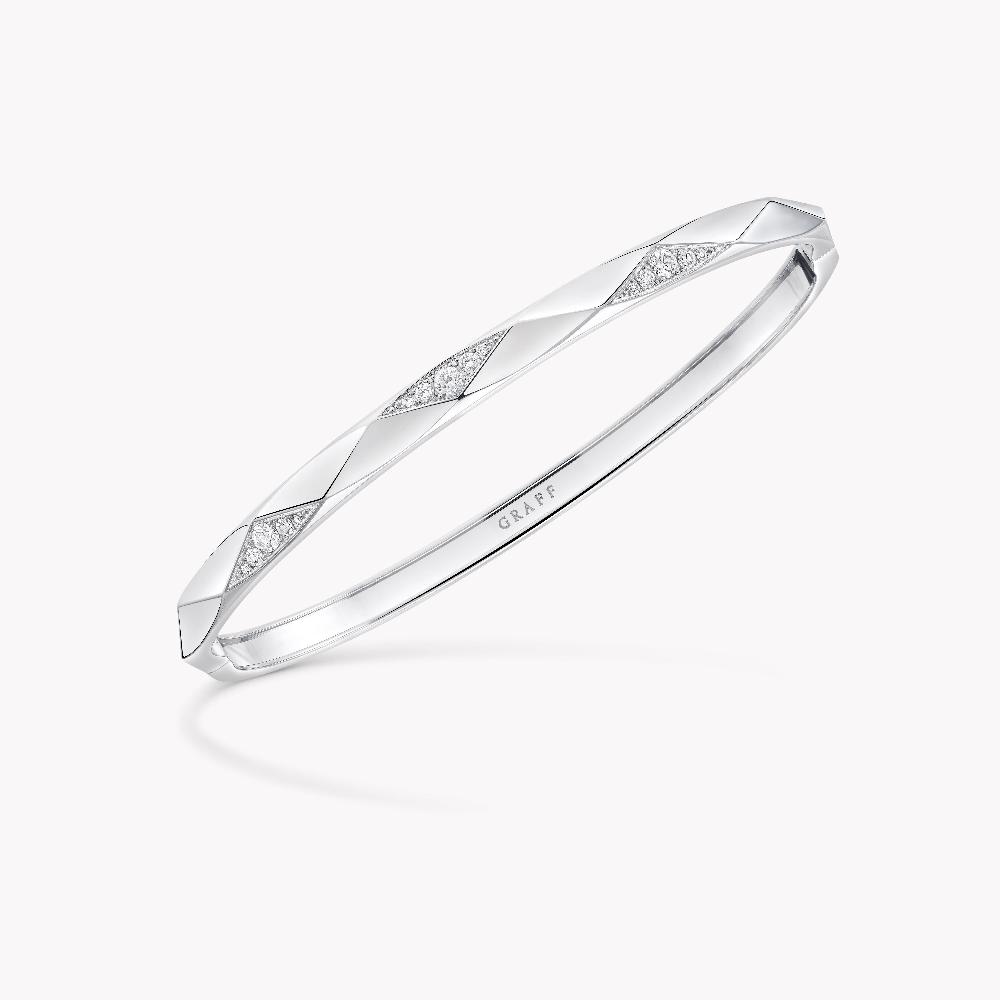 graff fragrances Laurence Graff Signature Faceted Pavé Diamond Bangle