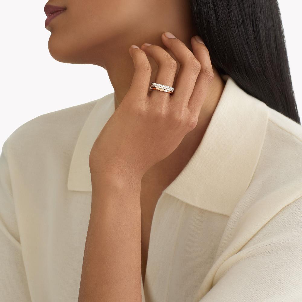 Graff Fragrances Laurence Graff Signature Three-Row Layered Diamond Ring