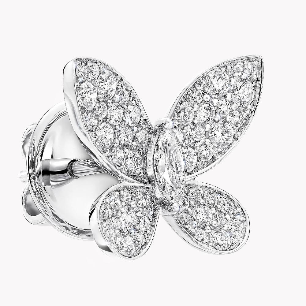 Graff Fragrances Pavé Butterfly Diamond Stud Earrings