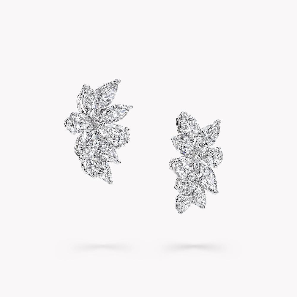 Graff Fragrances Pear Shape And Marquise Cut Diamond Earrings