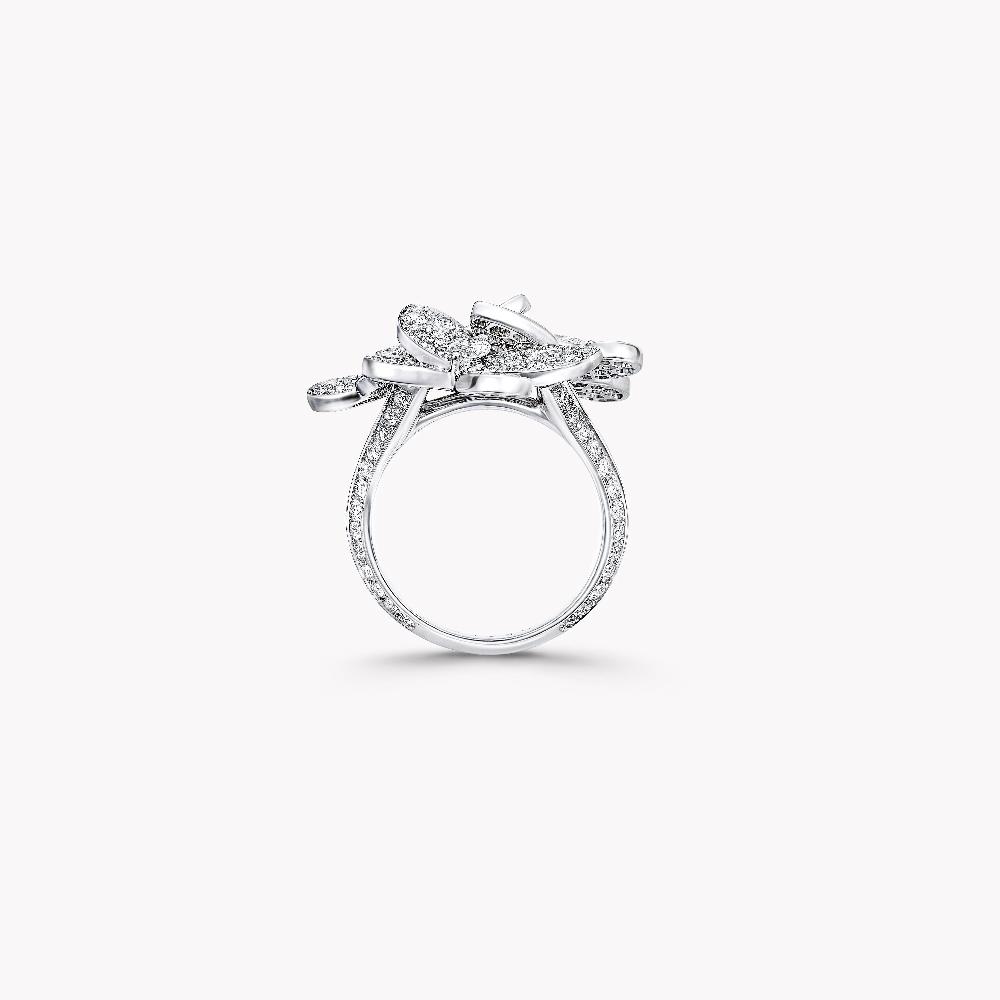 Graff Fragrances Triple Pavé Butterfly Diamond Small Ring
