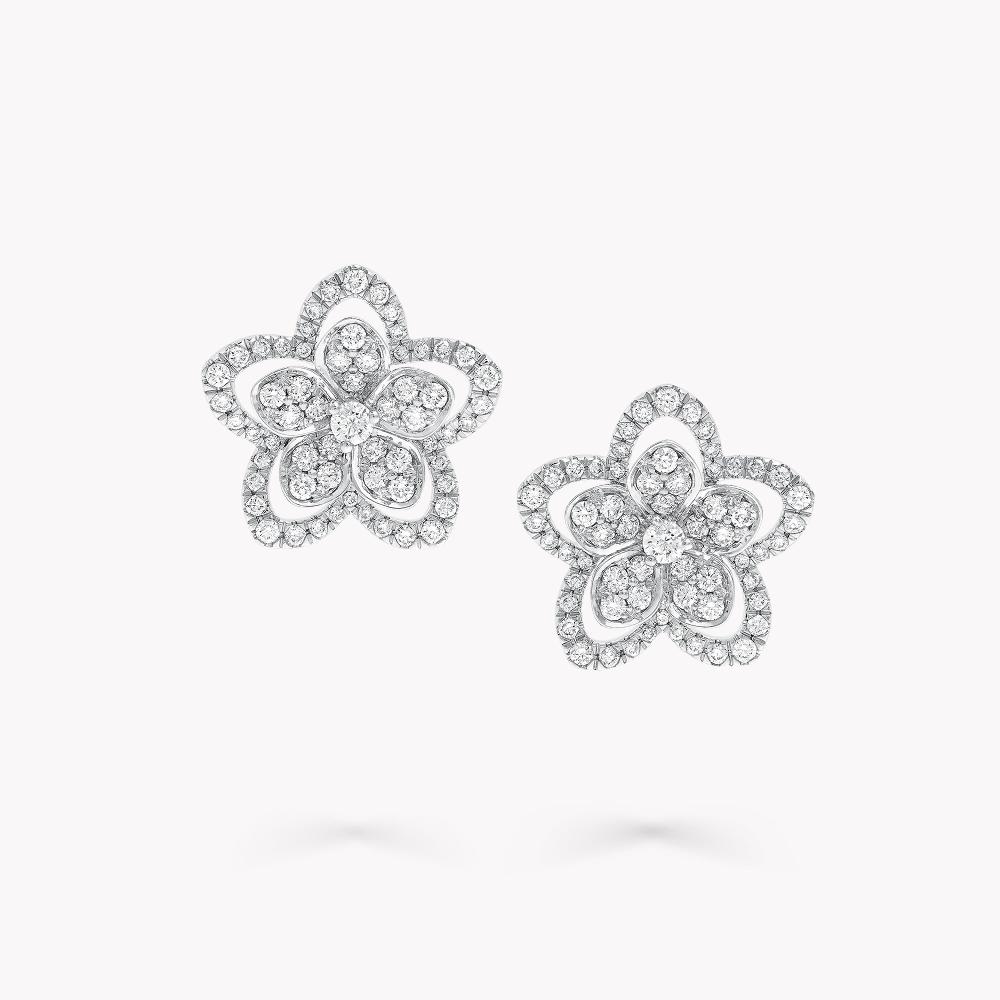 graff fragrances Wild Flower Large Diamond Stud Earrings