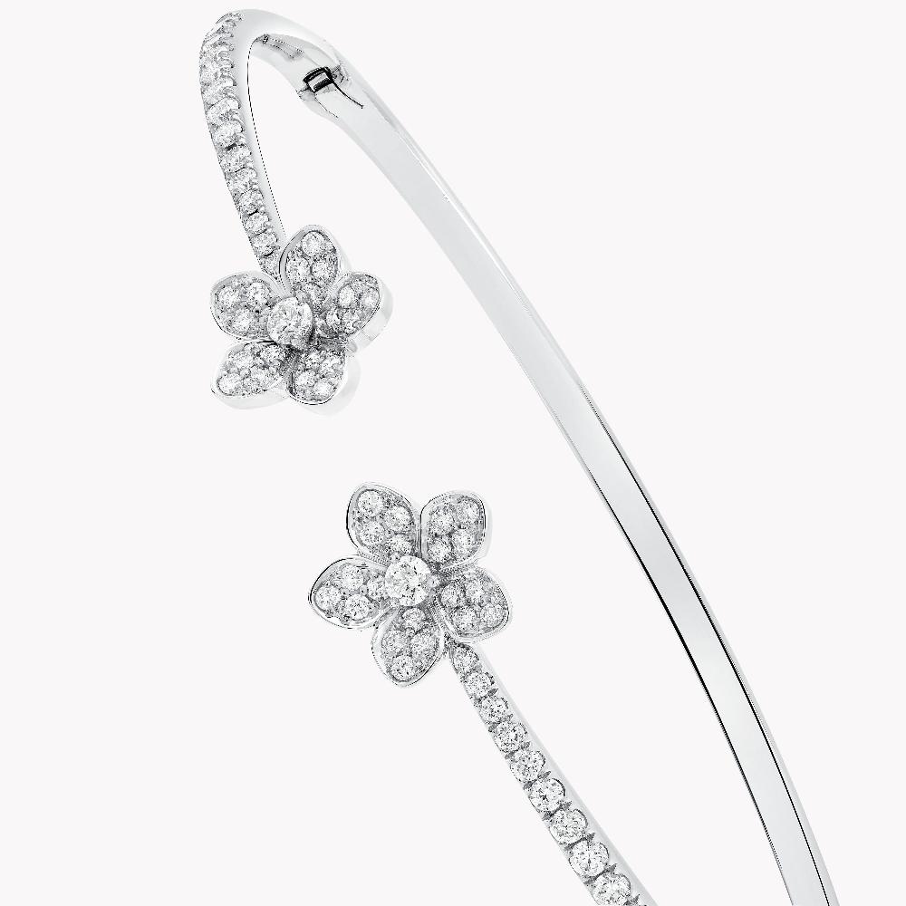 Graff Fragrances Wild Flower Open Pavé Diamond Bangle