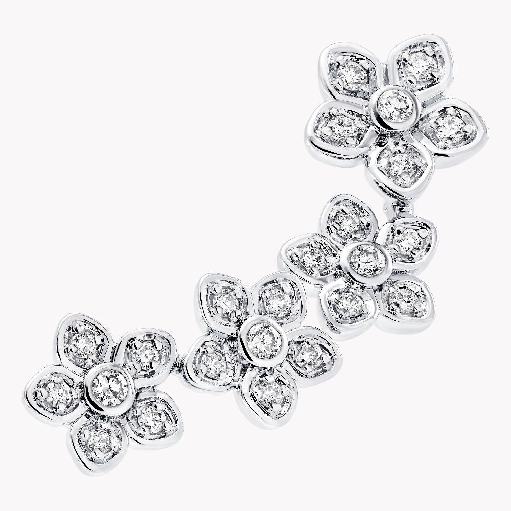 Graff Fragrances Wild Flower Petite Pavé Diamond Ear Climbers