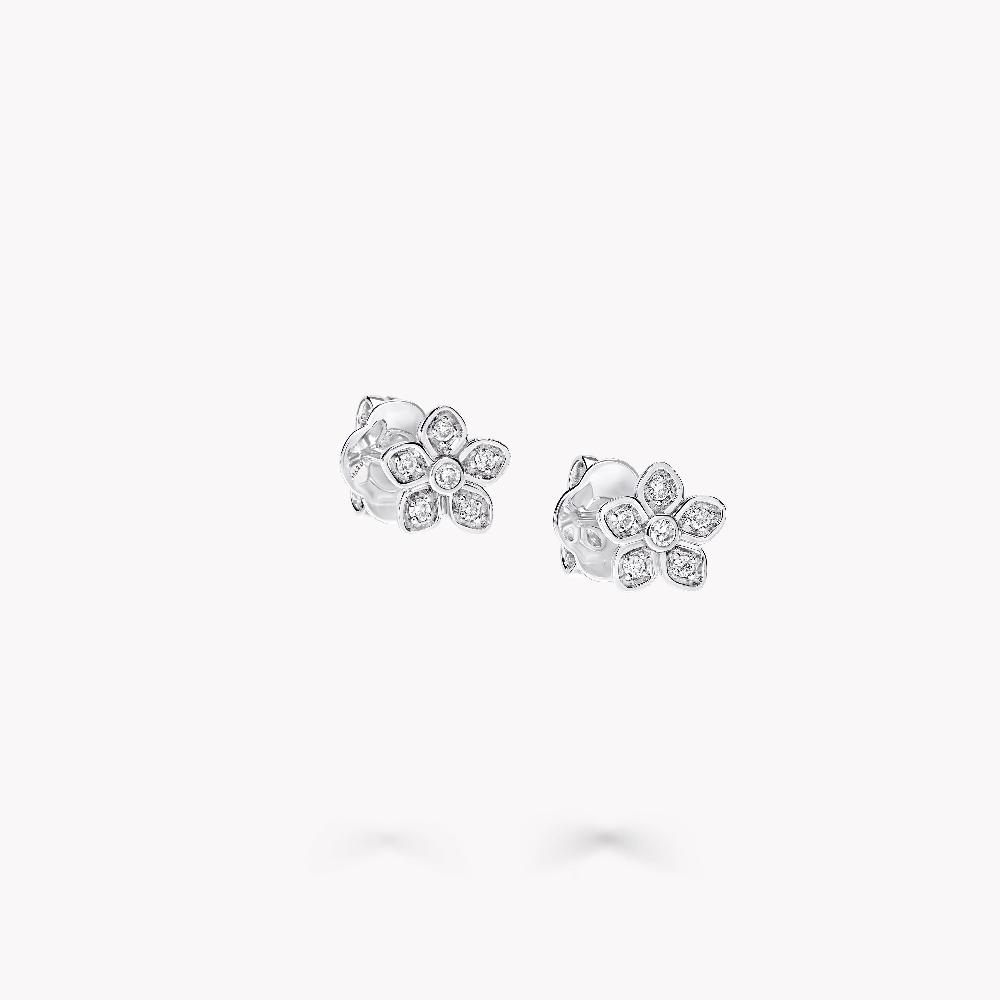 Graff Fragrances Wild Flower Petite Pavé Diamond Stud Earrings