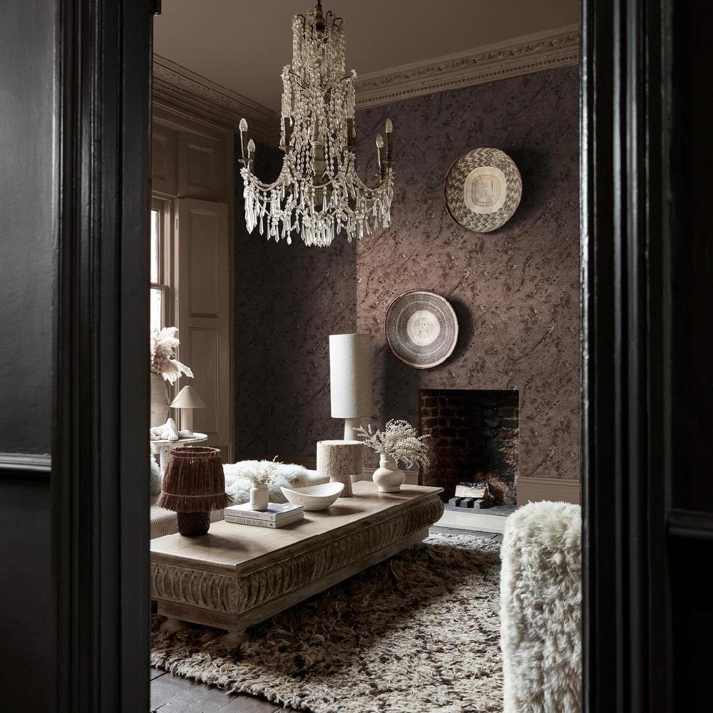 graham & brown Abigail Ahern Boheme Marble Mocha Wallpaper