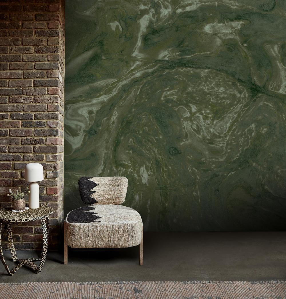 graham & brown Abigail Ahern Ethereal Marble Moss Bespoke Mural
