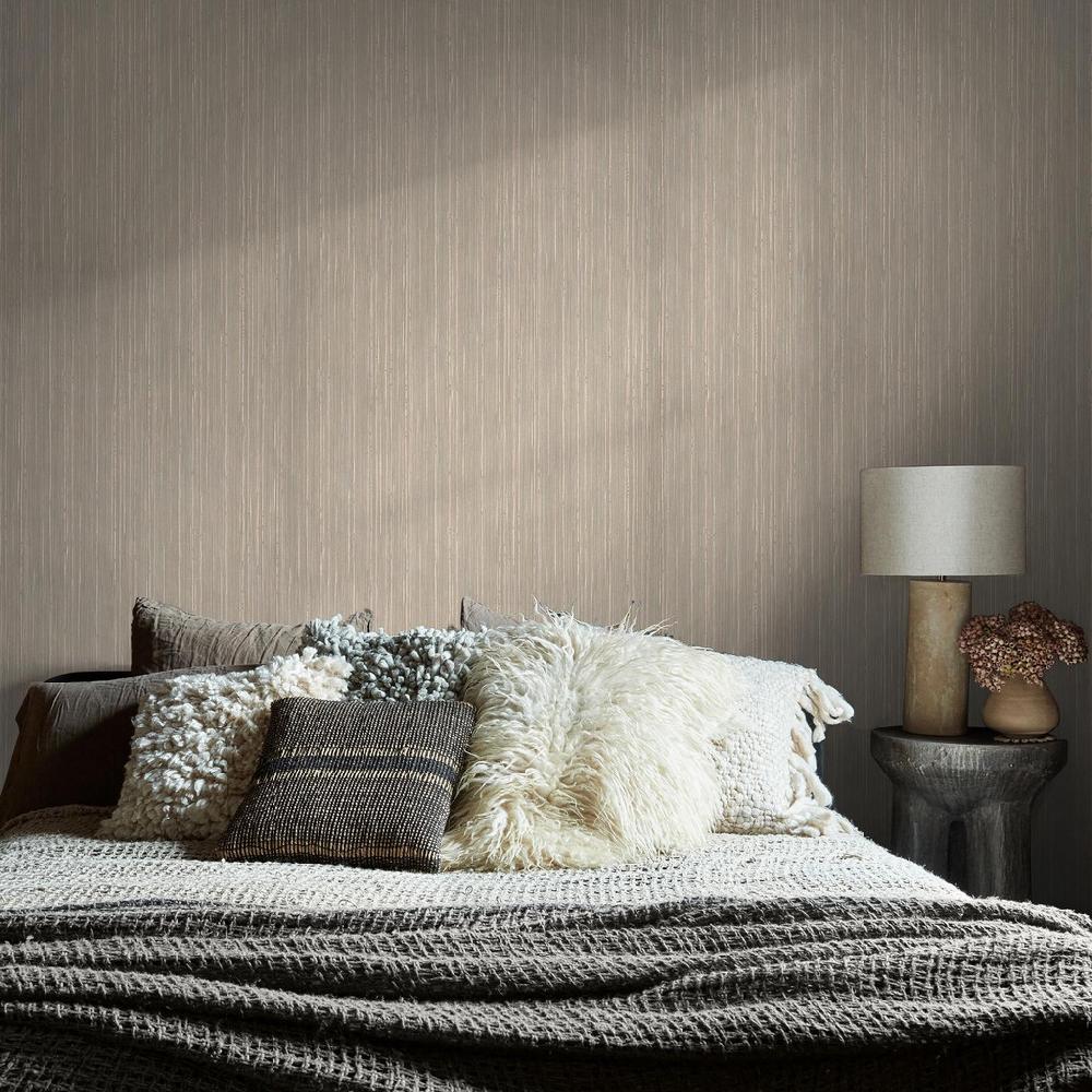 graham & brown Abigail Ahern Fibre Stripe Mist Wallpaper