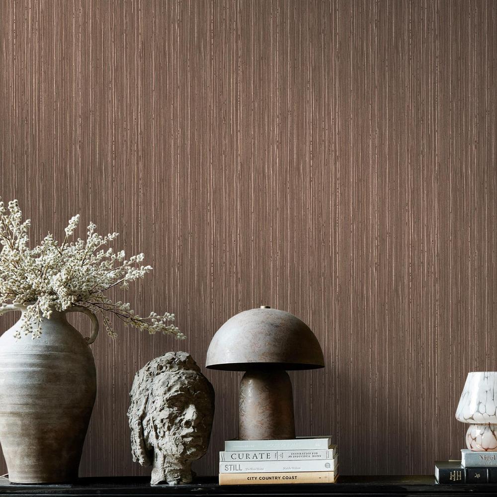 graham & brown Abigail Ahern Fibre Stripe Sable Wallpaper