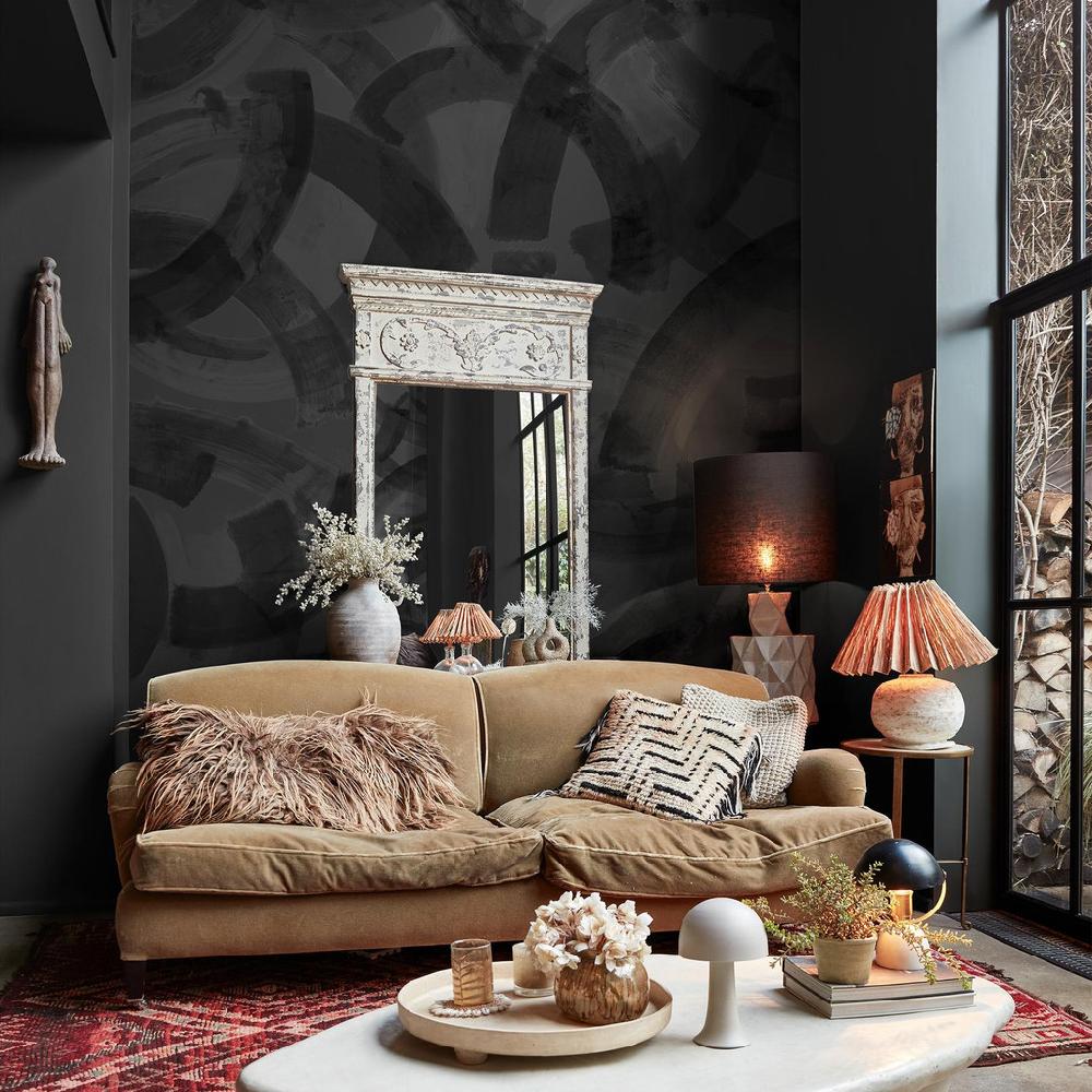 graham & brown Abigail Ahern Nomad Charcoal Bespoke Mural