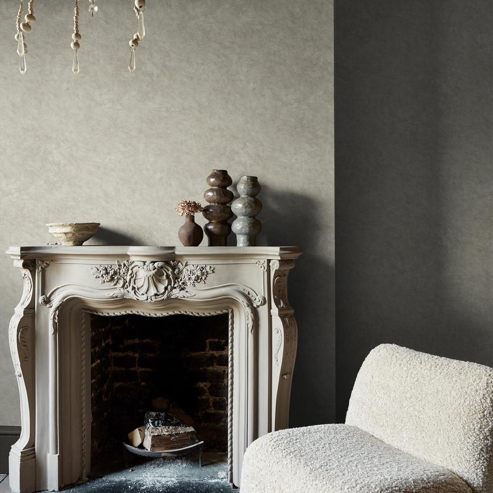 graham & brown Abigail Ahern Urbanite Tadelakt Greige Wallpaper