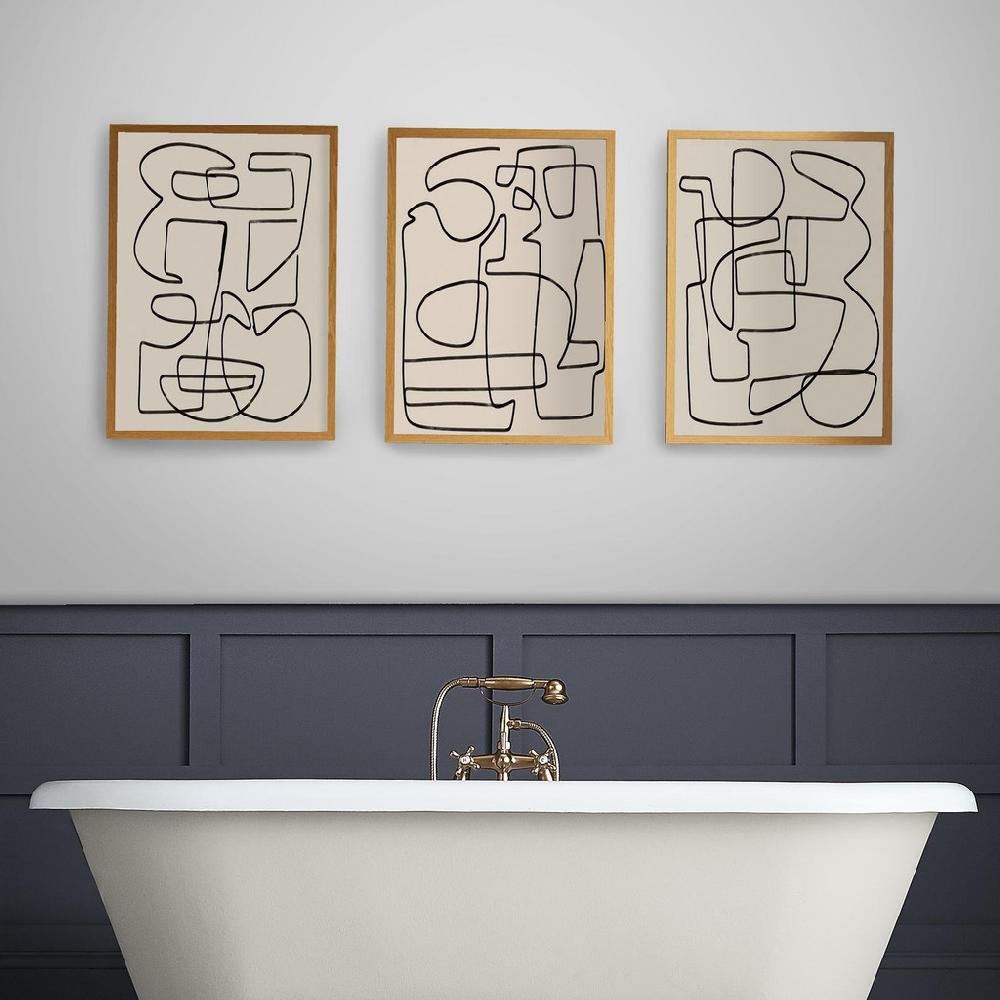 Graham & Brown Abstract Line II Black And White Wall Art