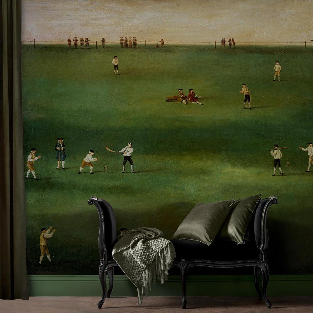 graham & brown An Exact Representation of the Game of Cricket Bespoke Mural