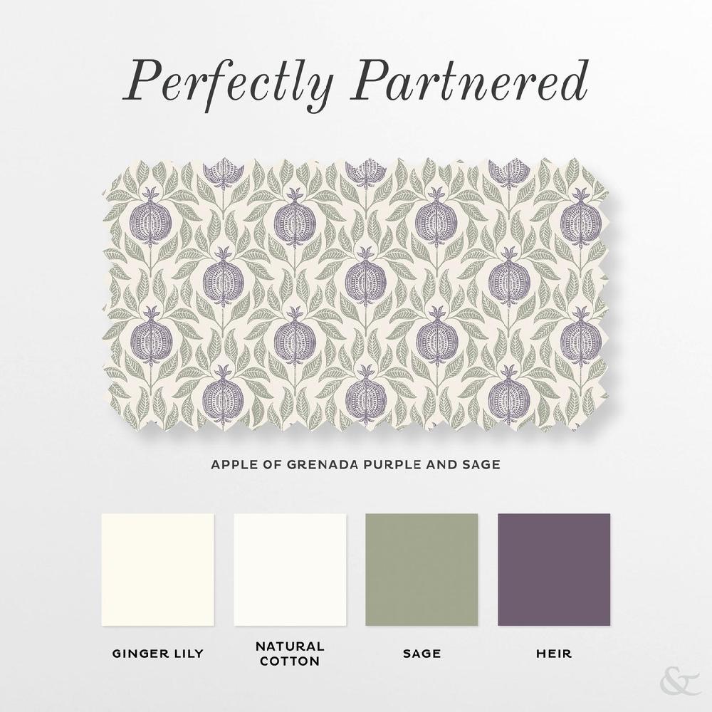 Graham & Brown Apple Of Grenada Purple And Sage Roller Blind