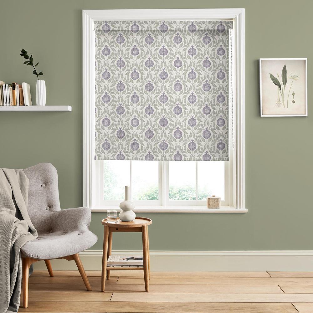graham & brown Apple of Grenada Purple and Sage Roller Blind