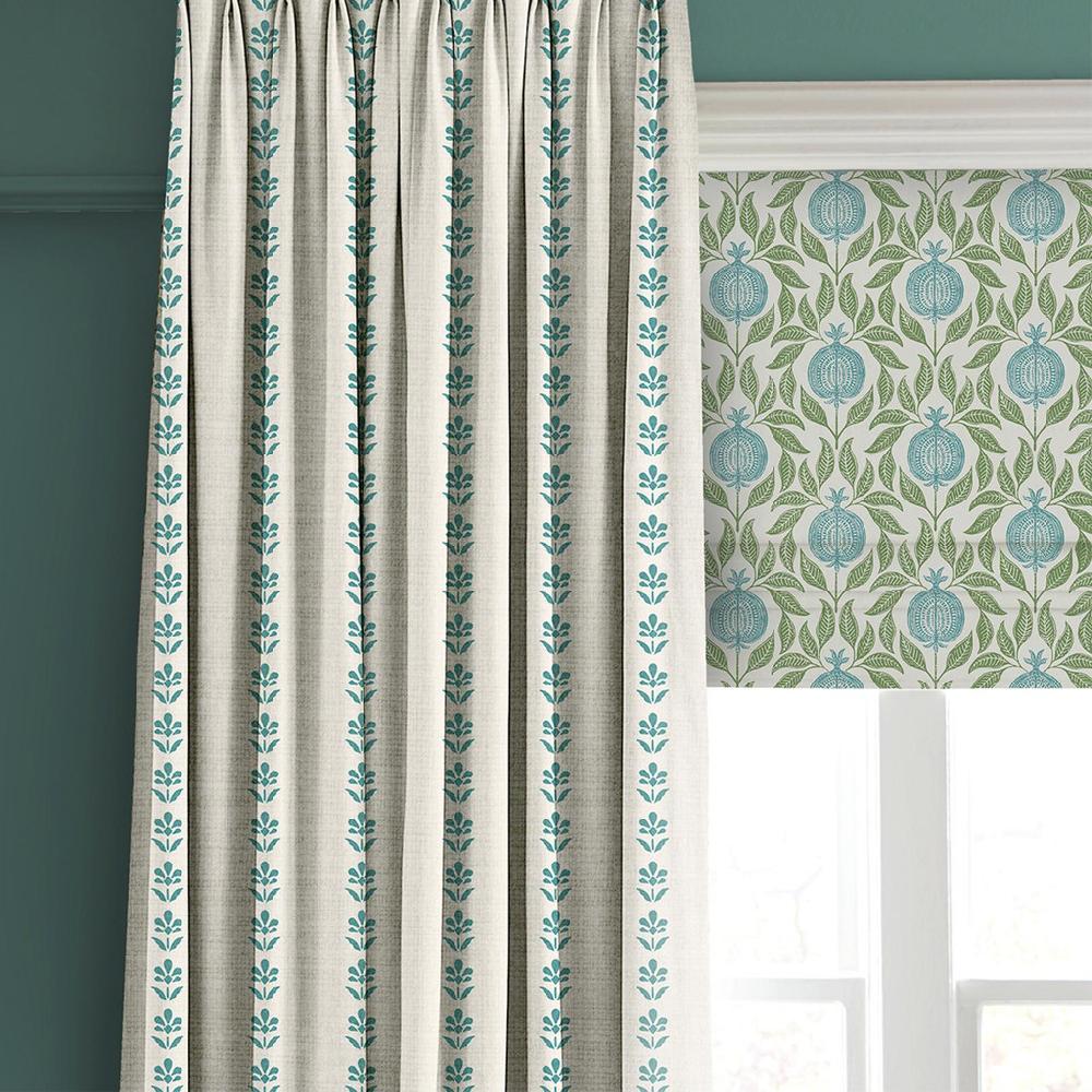 Graham & Brown Apple Of Grenada Sky Blue And Green Roman Blind