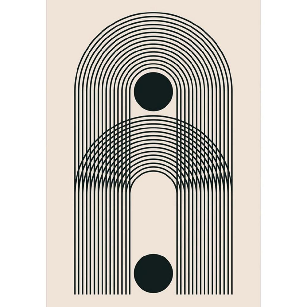 graham & brown Arched Geometry Black and White Wall Art