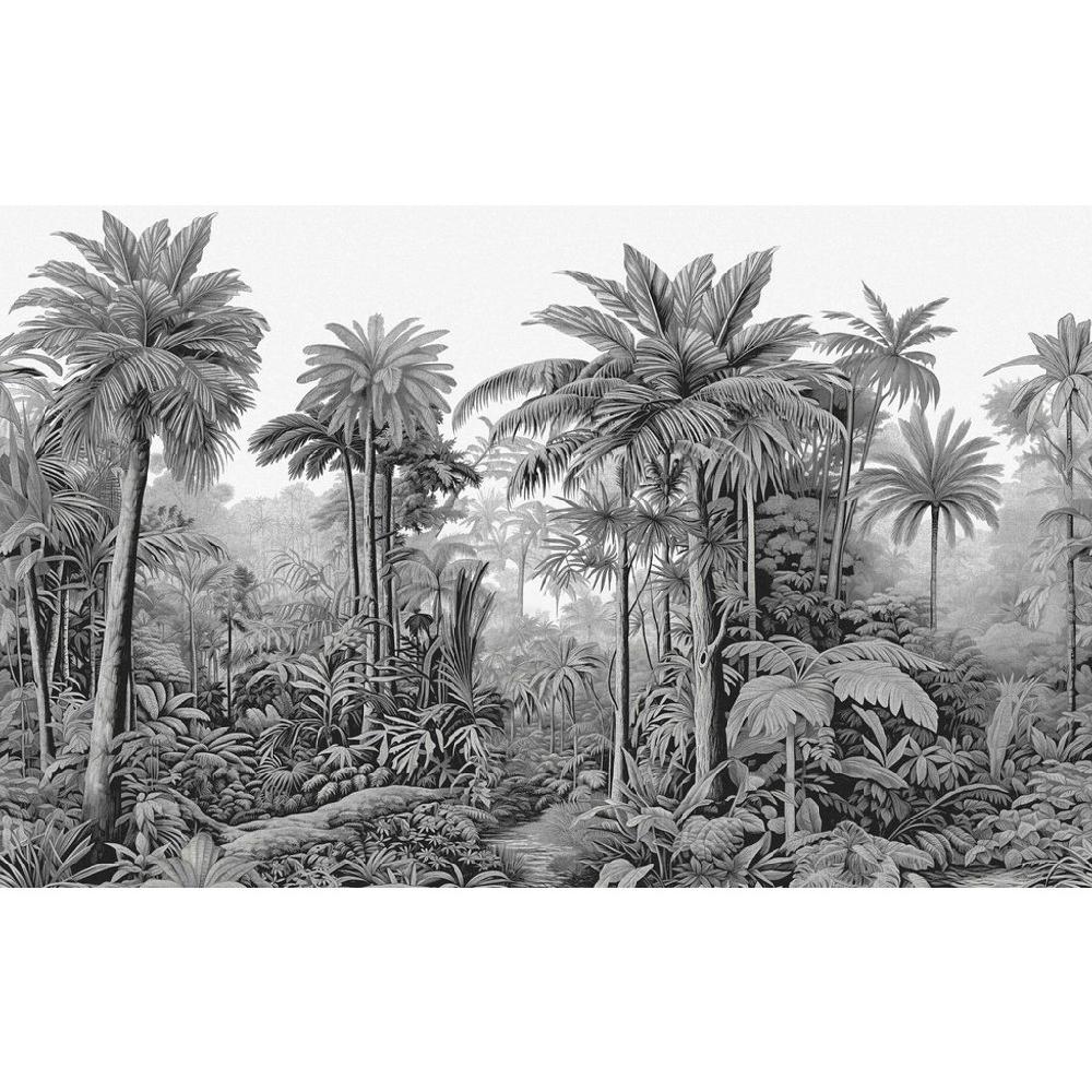 Graham & Brown Benmore Ridge Etching Charcoal Bespoke Mural