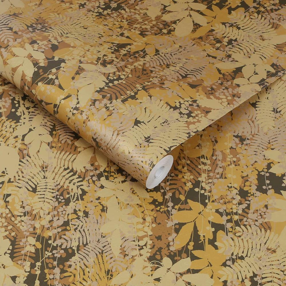 Graham & Brown Canopy Antique Gold Wallpaper By Clarissa Hulse