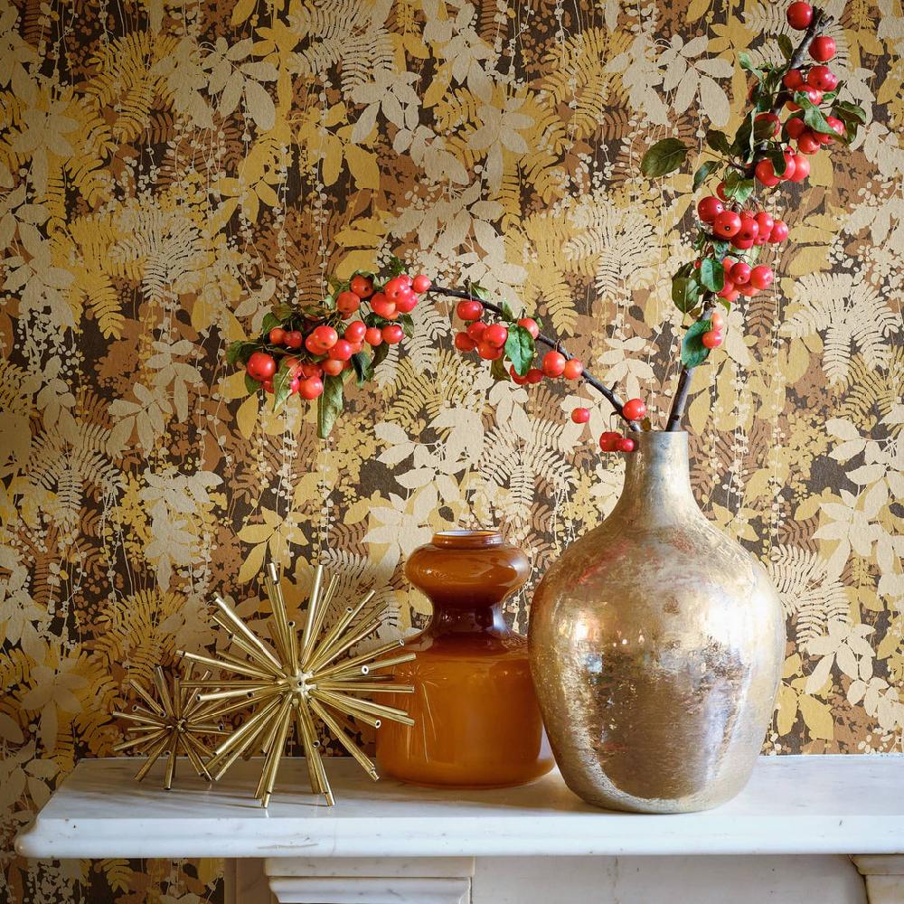 graham & brown Canopy Antique Gold Wallpaper by Clarissa Hulse