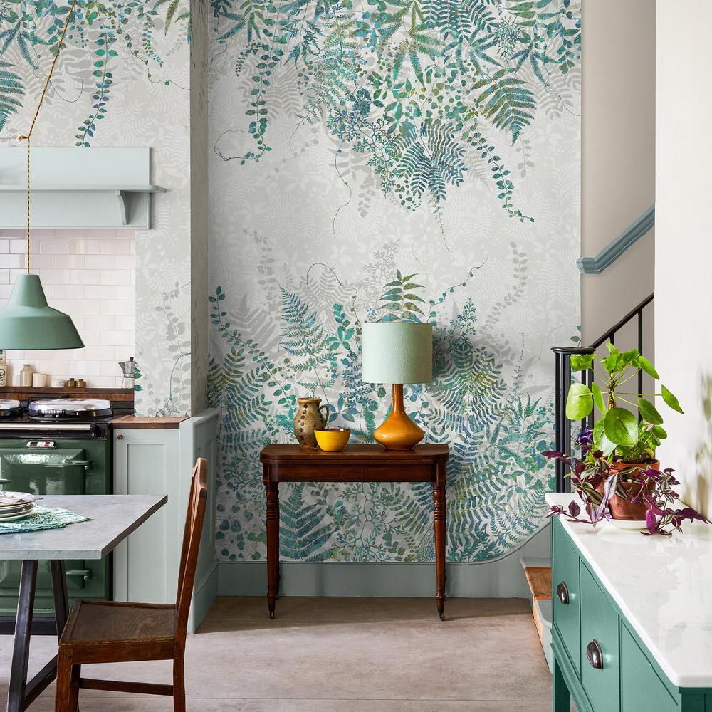 graham & brown Cascading Kaleidoscope Lagoon Bespoke Mural