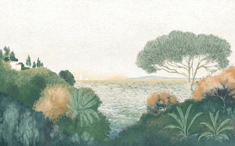 Graham & Brown Coastal Horizon Soft Green Bespoke Mural