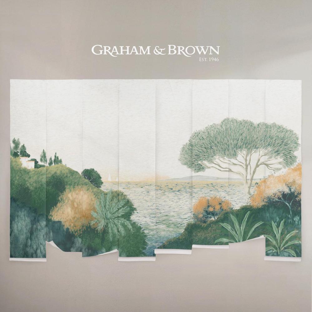 Graham & Brown Coastal Horizon Soft Green Bespoke Mural