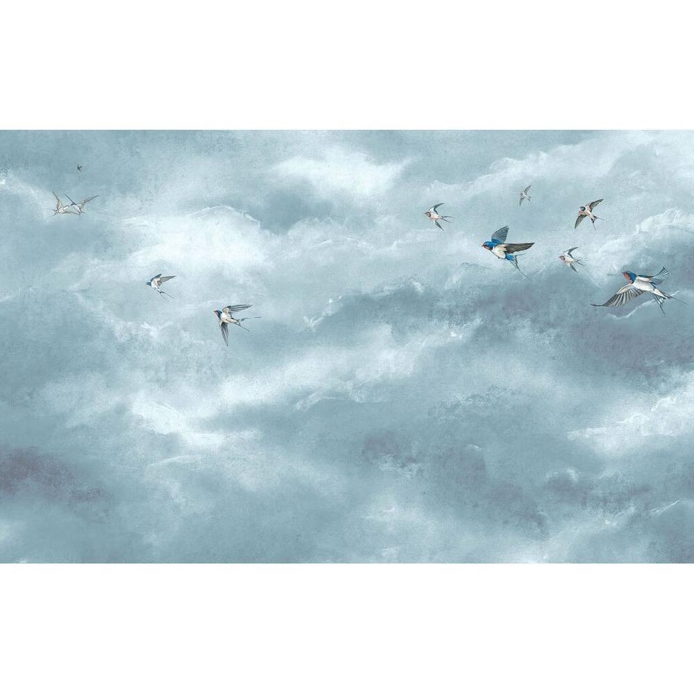 Graham & Brown Flight Of Swallows Daybreak Bespoke Mural