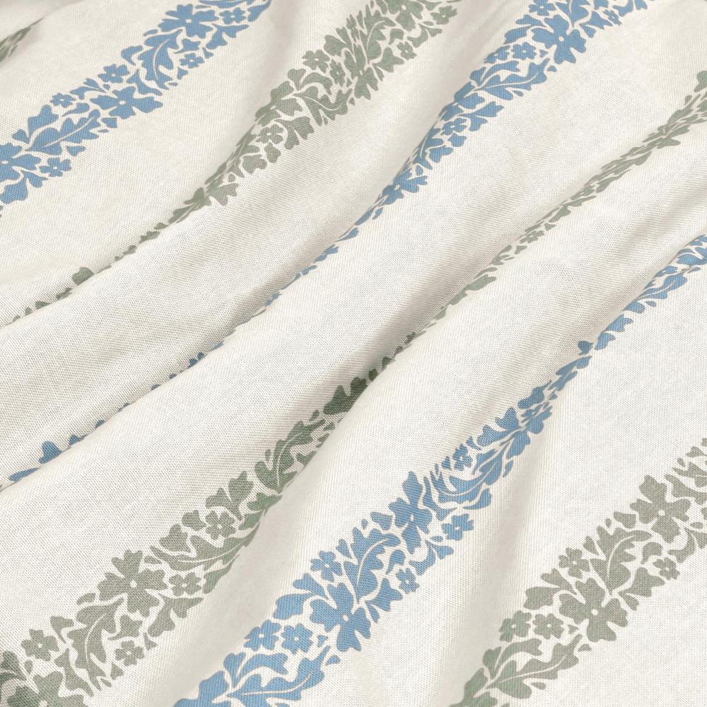 Graham & Brown Floral Boheme Stripe Blue And Green Roller Blind