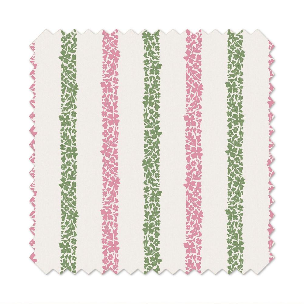 Graham & Brown Floral Boheme Stripe Pink And Green Roman Blind