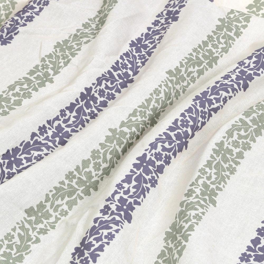 Graham & Brown Floral Boheme Stripe Purple And Green Roller Blind