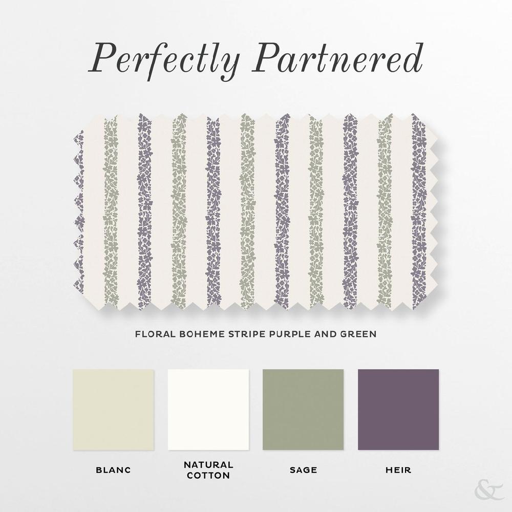 Graham & Brown Floral Boheme Stripe Purple And Green Roller Blind