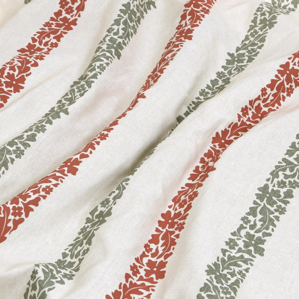 Graham & Brown Floral Boheme Stripe Red And Green Roller Blind