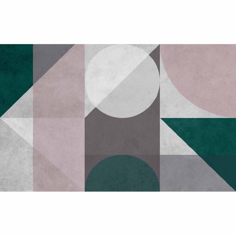 Graham & Brown Abstract Geo Pink & Green Bespoke Mural