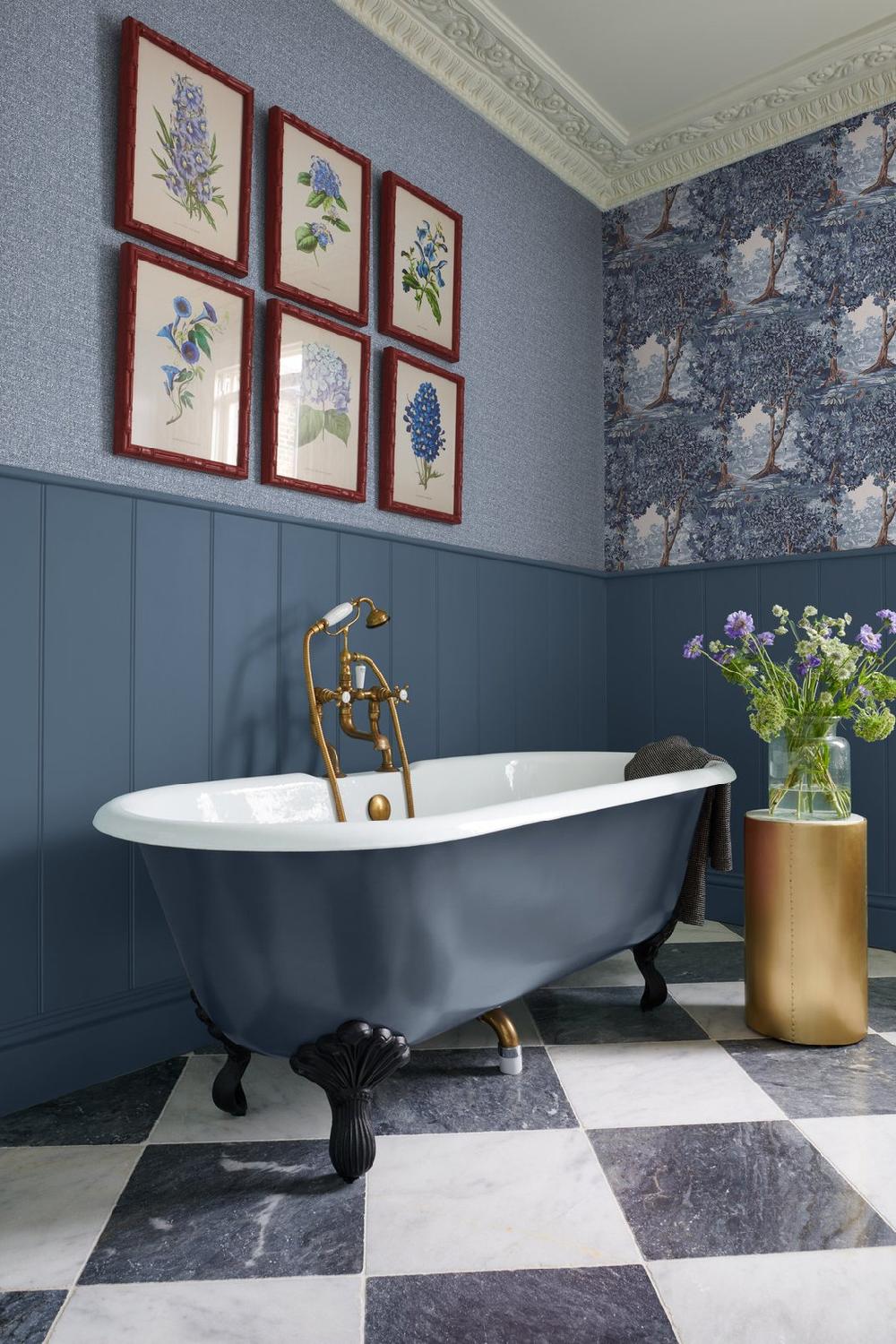 graham & brown Albion Texture Blue Wallpaper
