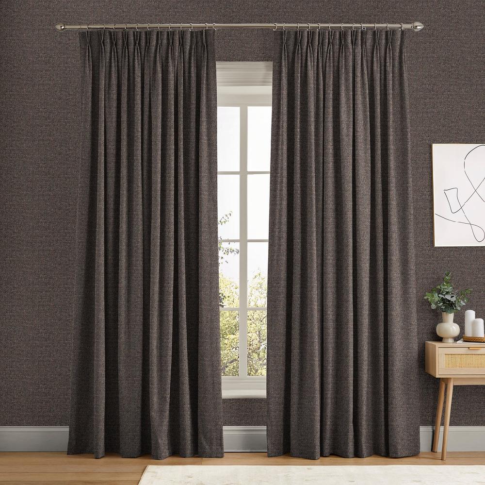 graham & brown Albion Texture Chocolate Curtain