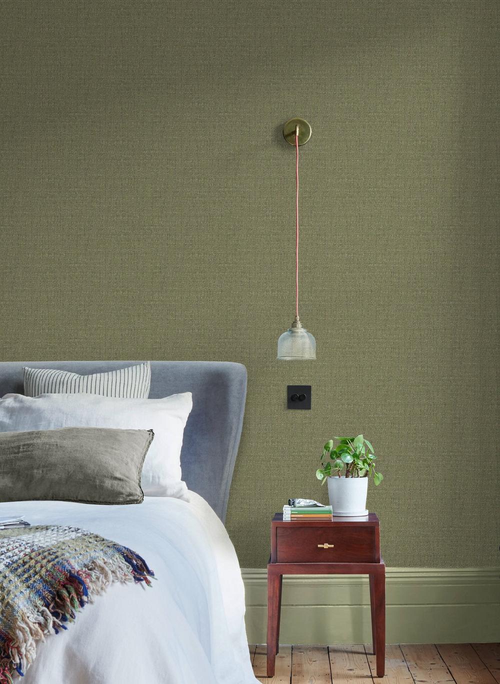 graham & brown Albion Texture Green Wallpaper