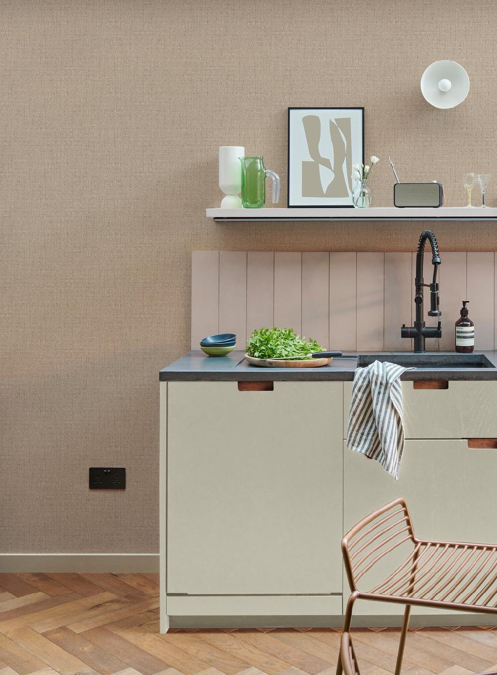 graham & brown Albion Texture Neutral Wallpaper