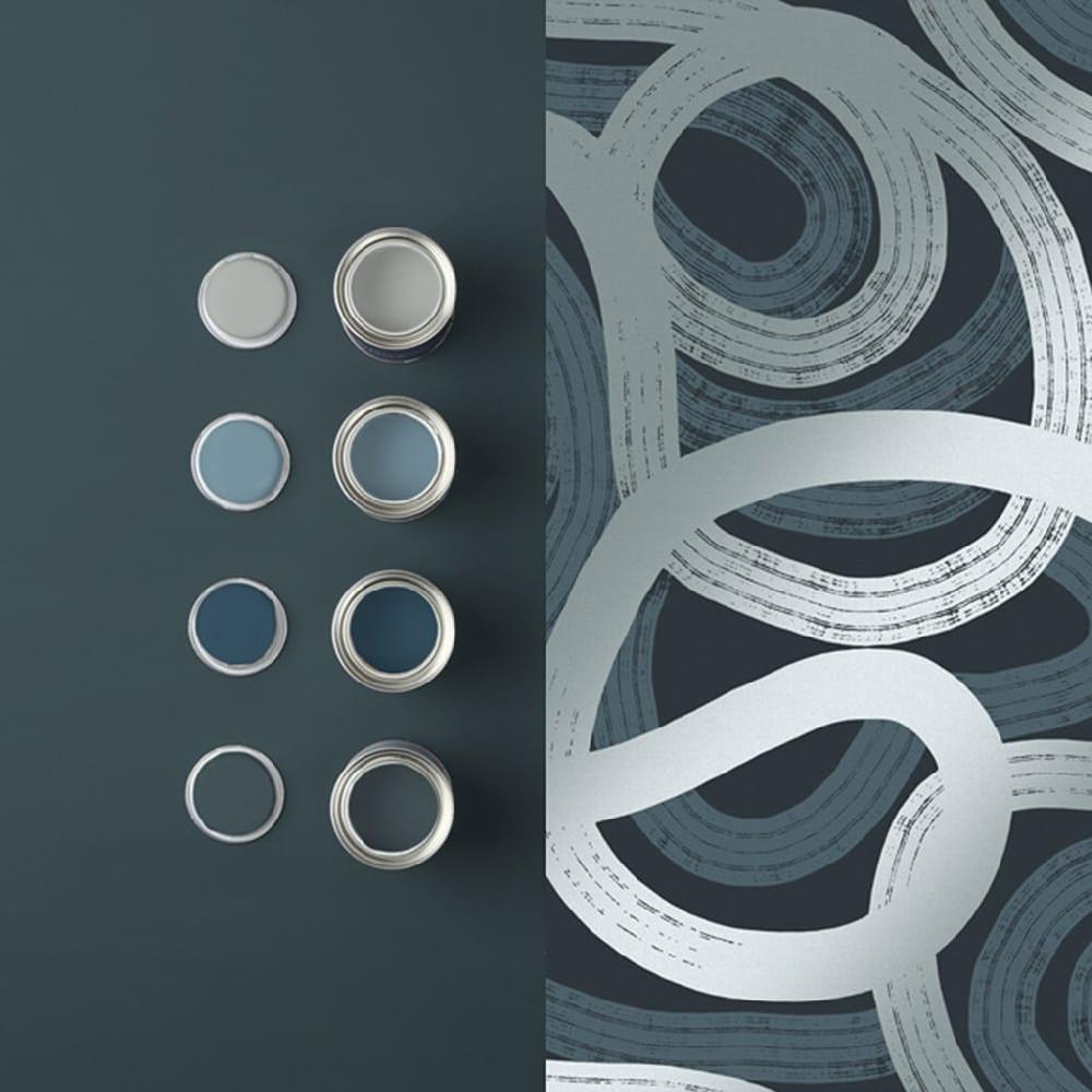 Graham & Brown Ambire Navy Wallpaper