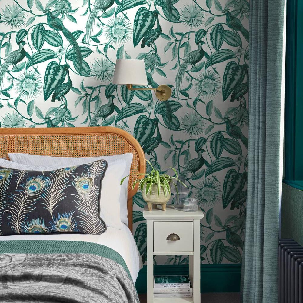 graham & brown Amherst's Garden Teal Wallpaper