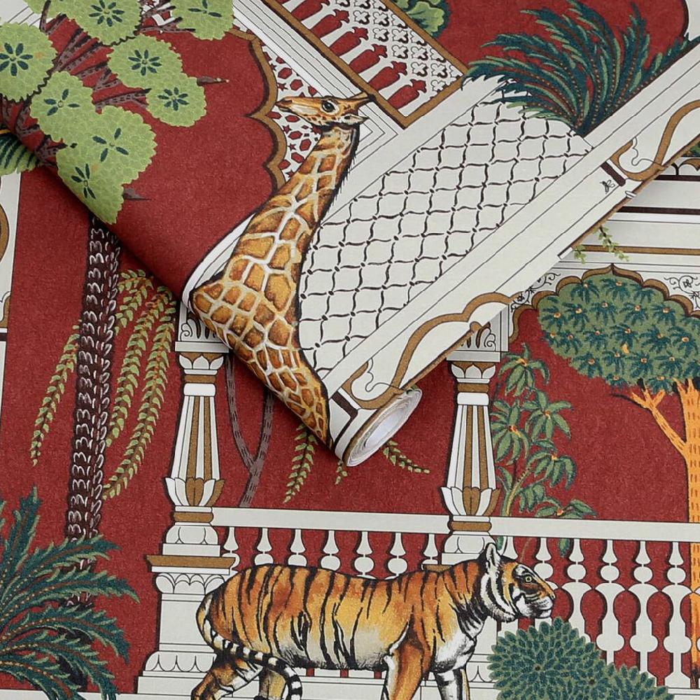 Graham & Brown Animahal Alizarin Wallpaper